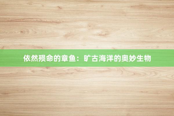 依然殒命的章鱼:旷古海洋的奥妙生物